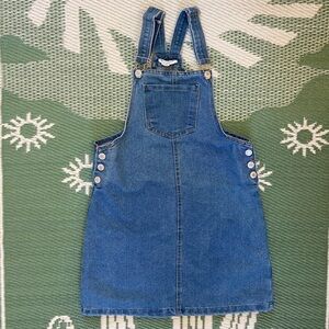 Girls classic denim overall dress